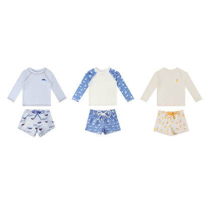 ベビー用水着 ボーイズ水着 長袖セパレートスイムウェア ラッシュガード【mh0009345】