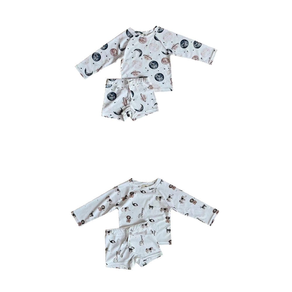 ベビー用水着 ボーイズ水着 長袖セパレートスイムウェア ラッシュガード【mh0009350】