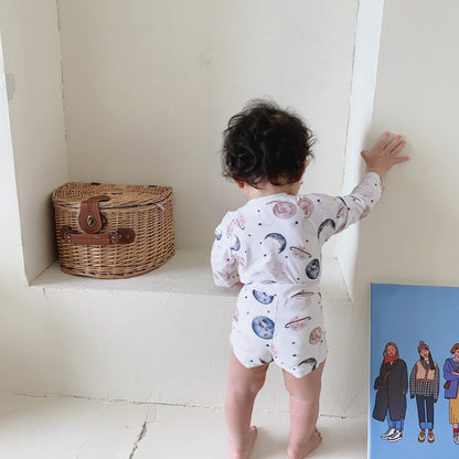 ベビー用水着 ボーイズ水着 長袖セパレートスイムウェア ラッシュガード【mh0009350】