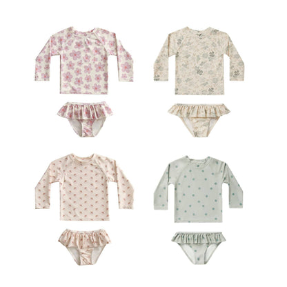 ベビー用水着 ガールズ水着 長袖セパレートスイムウェア ラッシュガード【mh0009351】