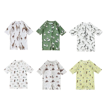 ベビー用水着 ボーイズ水着 半袖つなぎスイムウェア ラッシュガード【mh0009354】