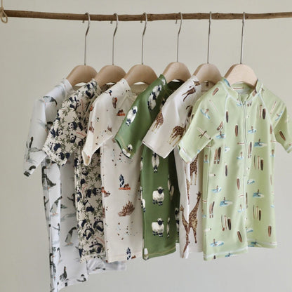 ベビー用水着 ボーイズ水着 半袖つなぎスイムウェア ラッシュガード【mh0009354】