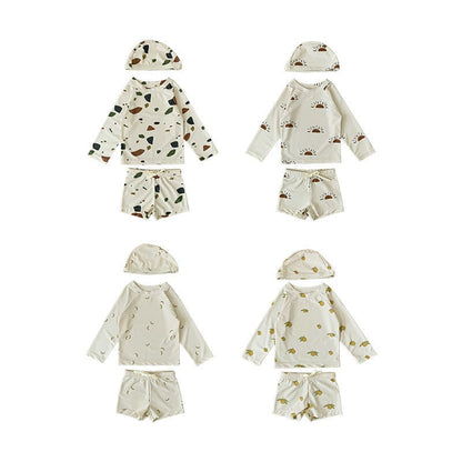 ベビー用水着 ボーイズ水着 長袖セパレートスイムウェア ラッシュガード【mh0009358】