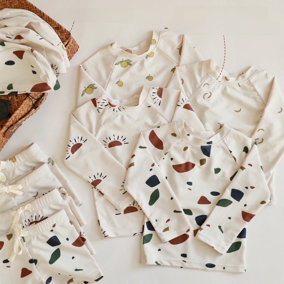 ベビー用水着 ボーイズ水着 長袖セパレートスイムウェア ラッシュガード【mh0009358】