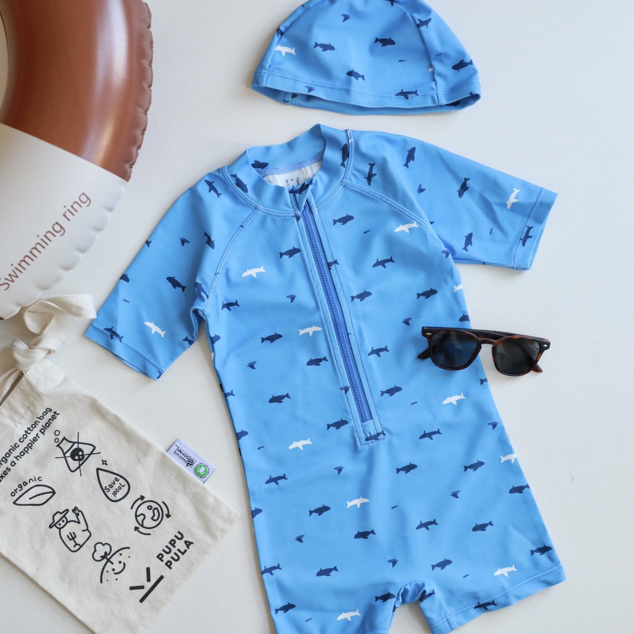 ベビー用水着 ボーイズ水着 半袖つなぎスイムウェア ラッシュガード【mh0009360】