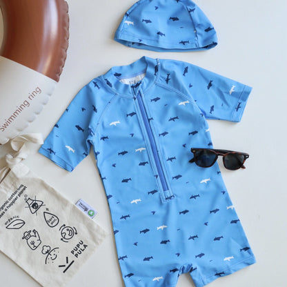 ベビー用水着 ボーイズ水着 半袖つなぎスイムウェア ラッシュガード【mh0009360】