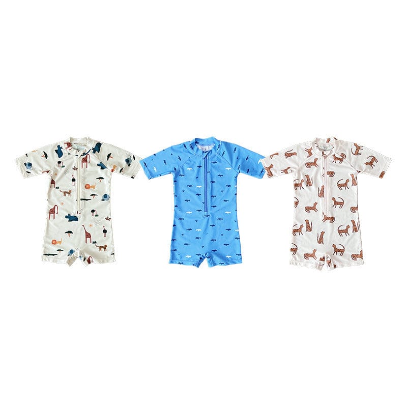 ベビー用水着 ボーイズ水着 半袖つなぎスイムウェア ラッシュガード【mh0009360】