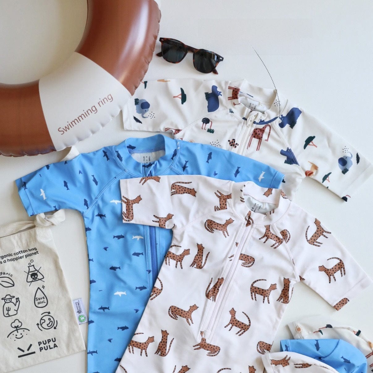 ベビー用水着 ボーイズ水着 半袖つなぎスイムウェア ラッシュガード【mh0009360】