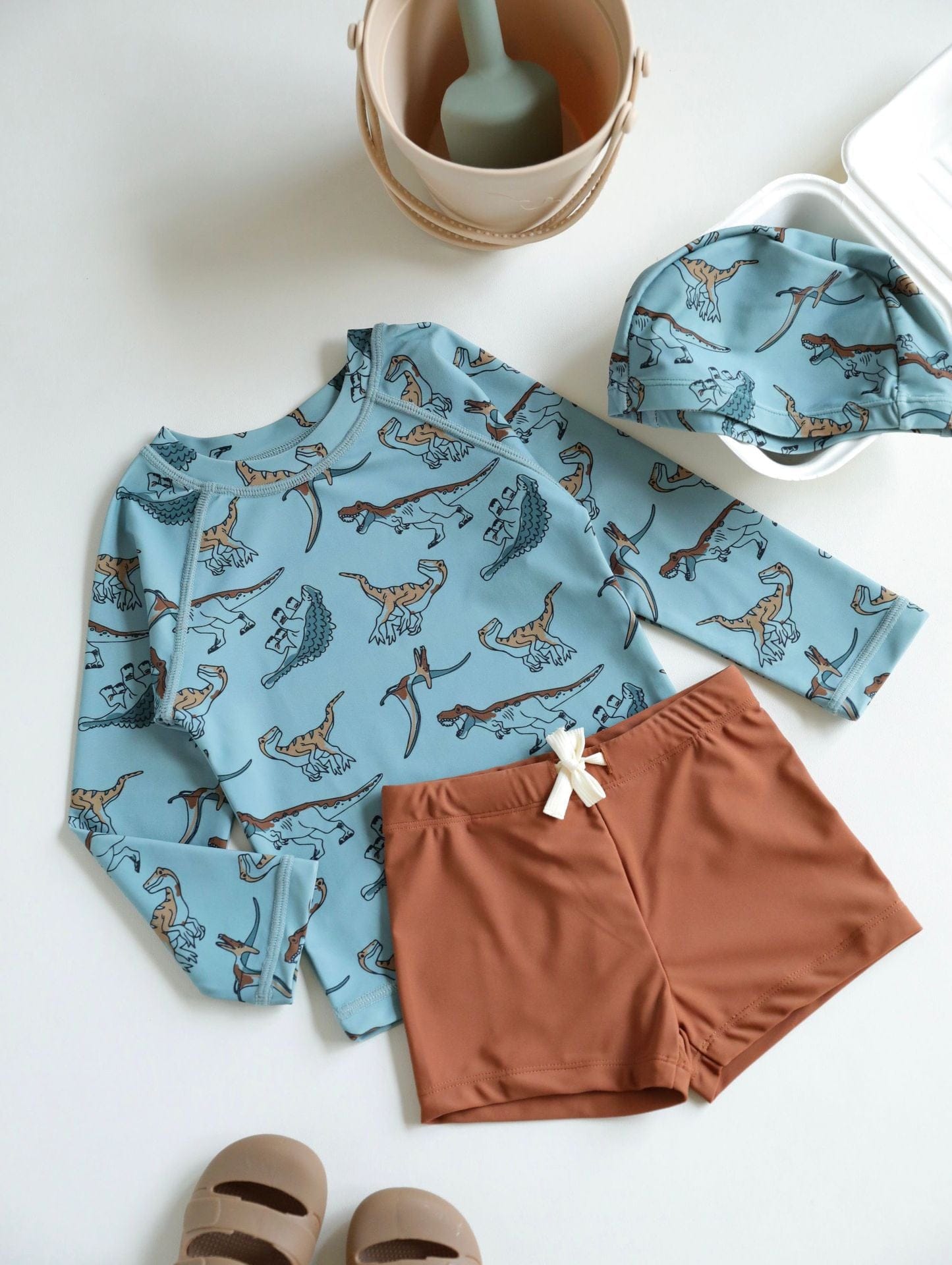 ベビー用水着 ボーイズ水着 長袖セパレートスイムウェア ラッシュガード【mh0009363】