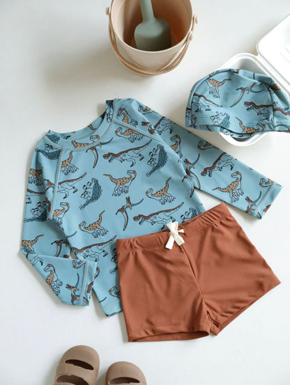 ベビー用水着 ボーイズ水着 長袖セパレートスイムウェア ラッシュガード【mh0009363】