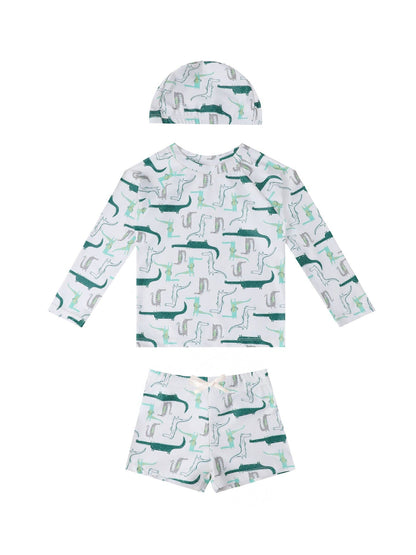 ベビー用水着 ボーイズ水着 長袖セパレートスイムウェア ラッシュガード【mh0009364】