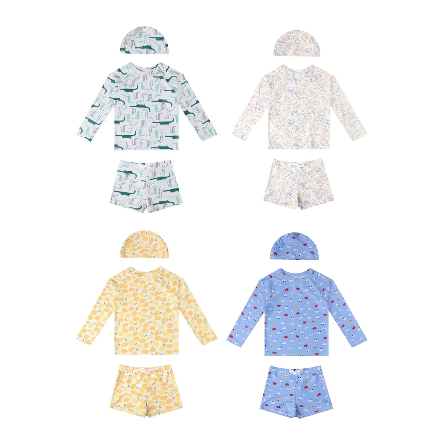 ベビー用水着 ボーイズ水着 長袖セパレートスイムウェア ラッシュガード【mh0009364】