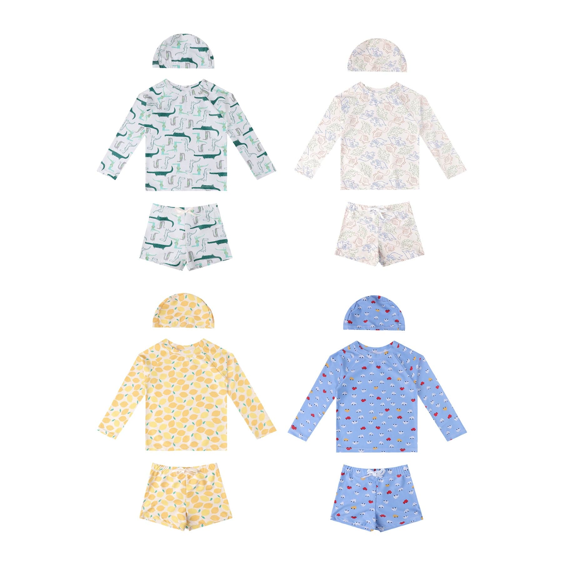 ベビー用水着 ボーイズ水着 長袖セパレートスイムウェア ラッシュガード【mh0009364】