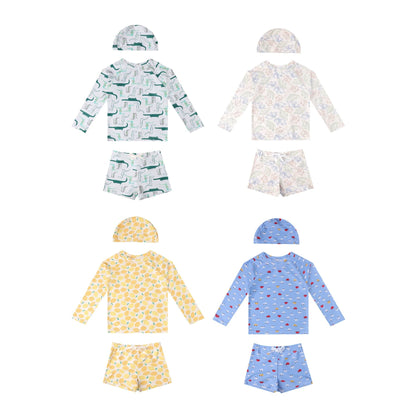 ベビー用水着 ボーイズ水着 長袖セパレートスイムウェア ラッシュガード【mh0009364】