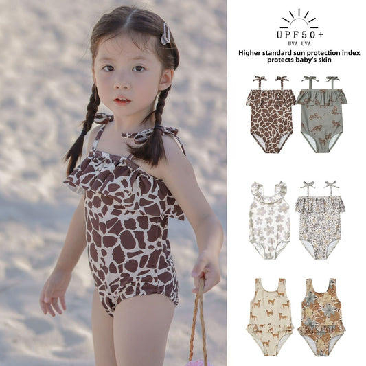 ベビー用水着 ガールズ水着 ノースリーブワンピーススイムウェア ラッシュガード【mh0009365】