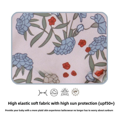 ベビー用水着 ガールズ水着 長袖ワンピーススイムウェア ラッシュガード【mh0009367】