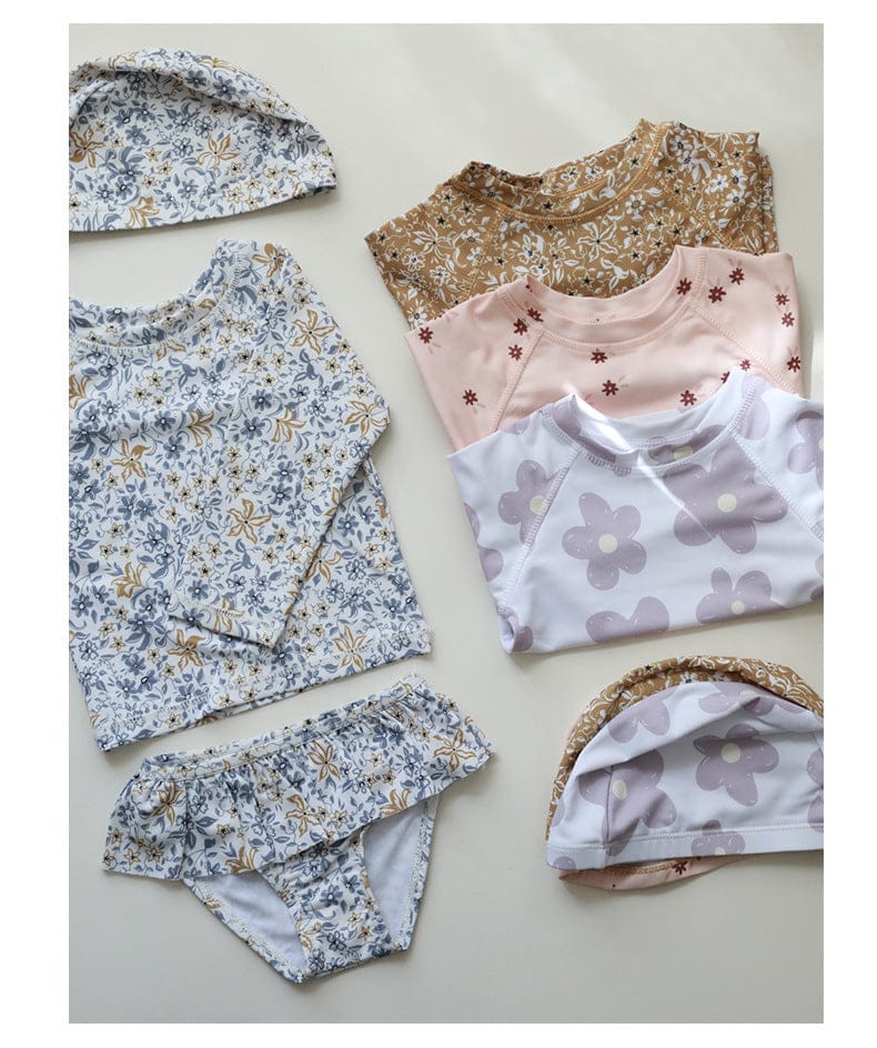 ベビー用水着 ガールズ水着 長袖セパレートスイムウェア ラッシュガード【mh0009368】