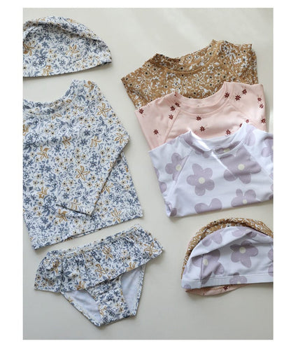 ベビー用水着 ガールズ水着 長袖セパレートスイムウェア ラッシュガード【mh0009368】