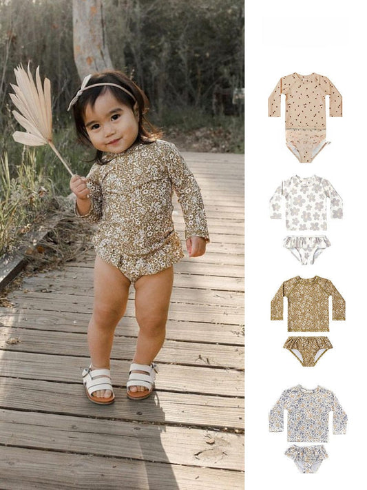 ベビー用水着 ガールズ水着 長袖セパレートスイムウェア ラッシュガード【mh0009368】