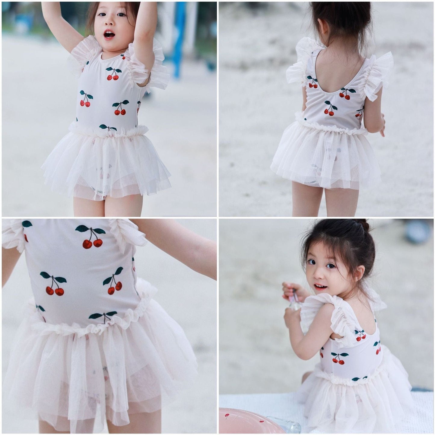 ベビー用水着 ガールズ水着 ノースリーブチュチュワンピーススイムウェア ラッシュガード【mh0009369】