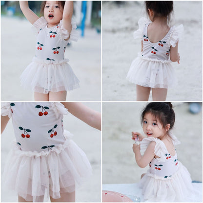 ベビー用水着 ガールズ水着 ノースリーブチュチュワンピーススイムウェア ラッシュガード【mh0009369】