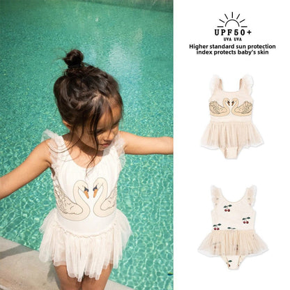ベビー用水着 ガールズ水着 ノースリーブチュチュワンピーススイムウェア ラッシュガード【mh0009369】