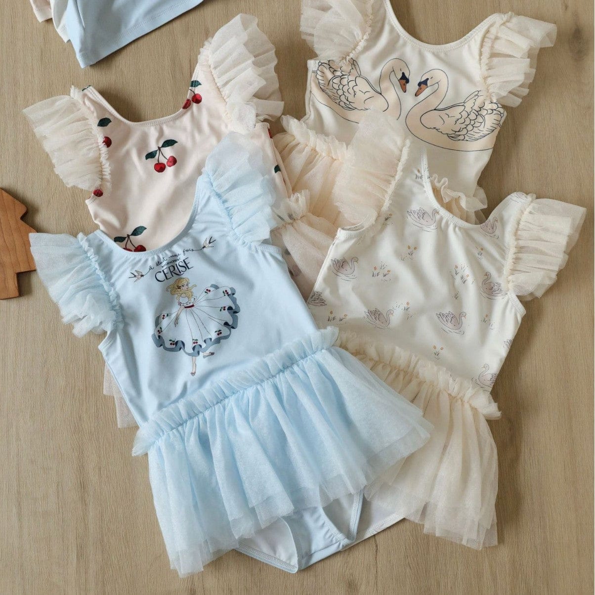 ベビー用水着 ガールズ水着 ノースリーブチュチュワンピーススイムウェア ラッシュガード【mh0009369】