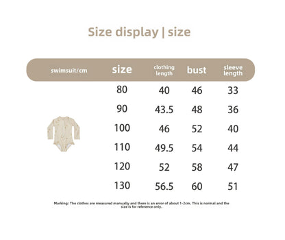 ベビー用水着 ガールズ水着 長袖ワンピーススイムウェア ラッシュガード【mh0009370】