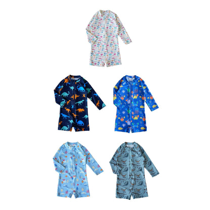 ベビー用水着 ボーイズガールズ水着 長袖つなぎスイムウェア ラッシュガード【mh0009372】