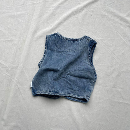 ベスト 刺繍ワンポイントデニムベスト【mh0009440】