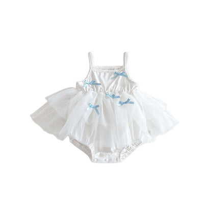 ノースリーブロンパース リボンチュールスカートドッキングキャミソールロンパース【mh0009750】