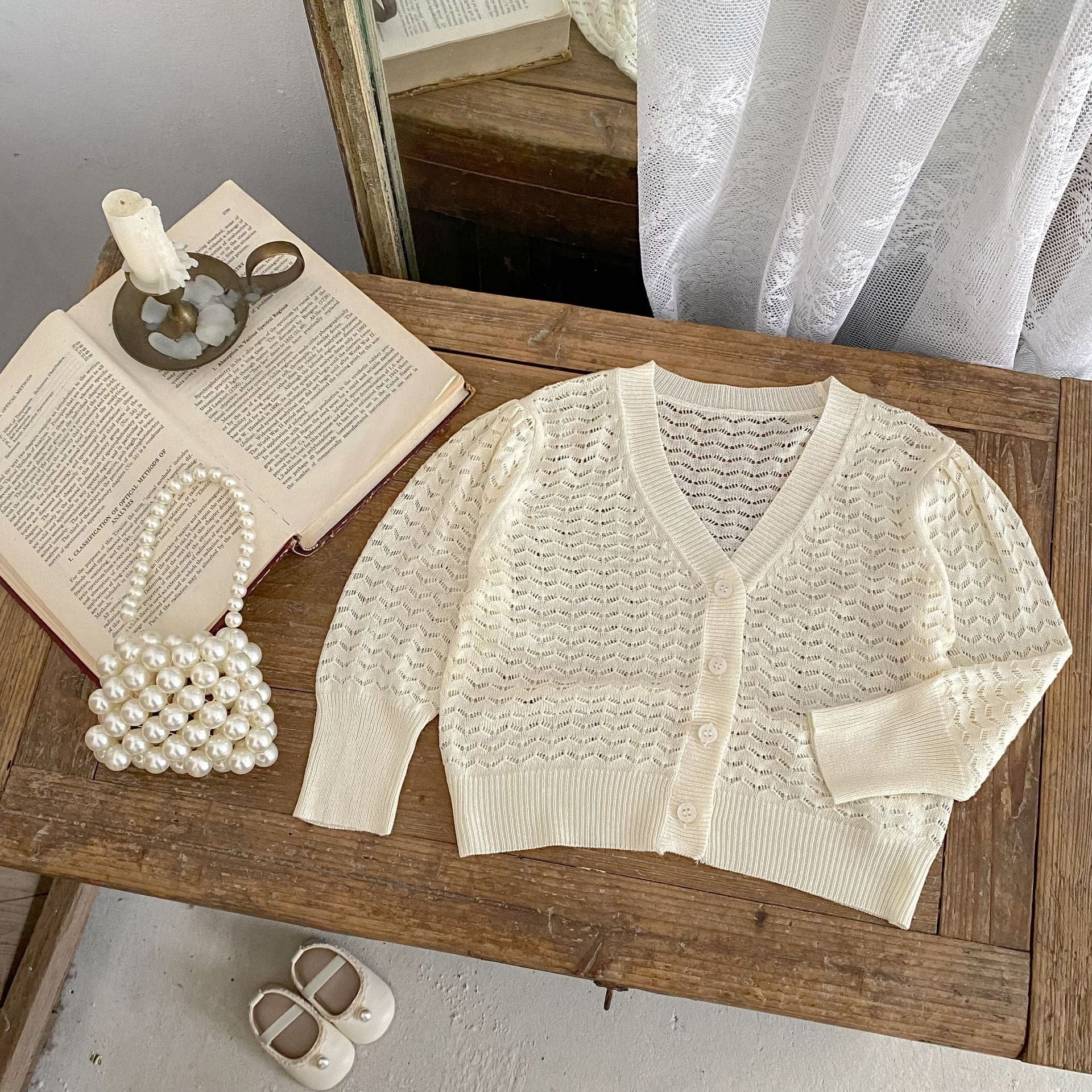 カーディガン・パーカー レースニットサマーカーディガン【mh0010162】