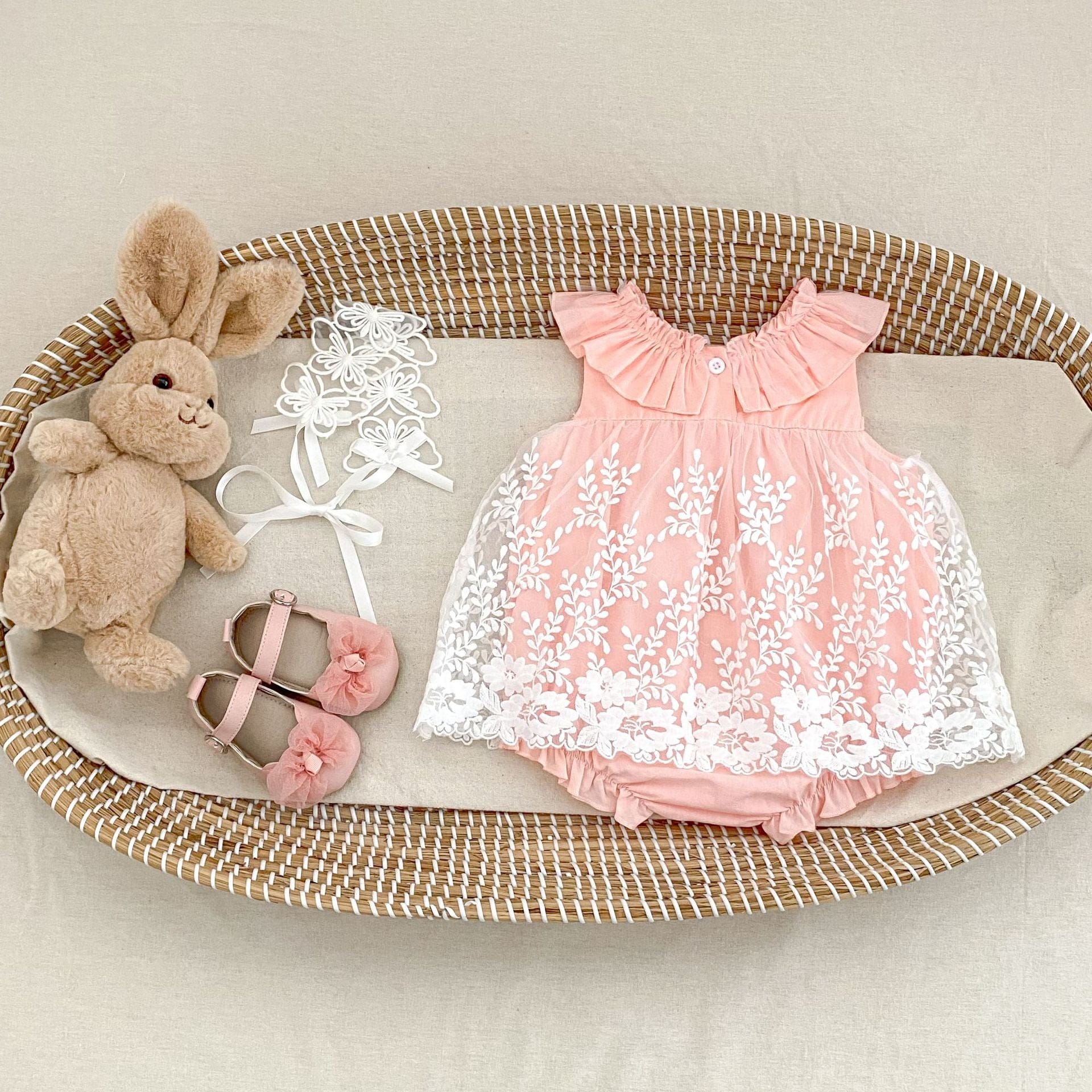 ノースリーブロンパース ラッフルフリルノースリーブチュールスカートロンパース【mh0010164】