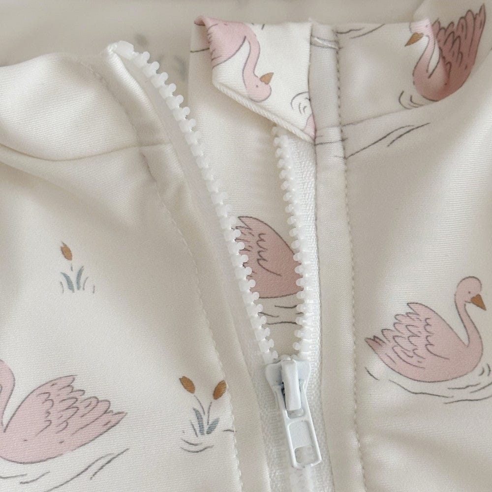 ベビー用水着 ガールズ水着 長袖ジップアップワンピーススイムウェア【mh0010222】