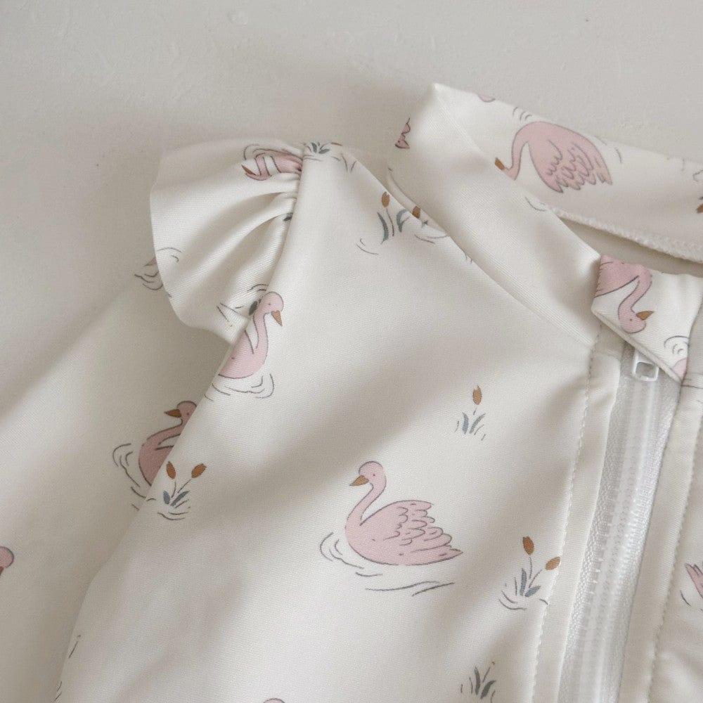 ベビー用水着 ガールズ水着 長袖ジップアップワンピーススイムウェア【mh0010222】