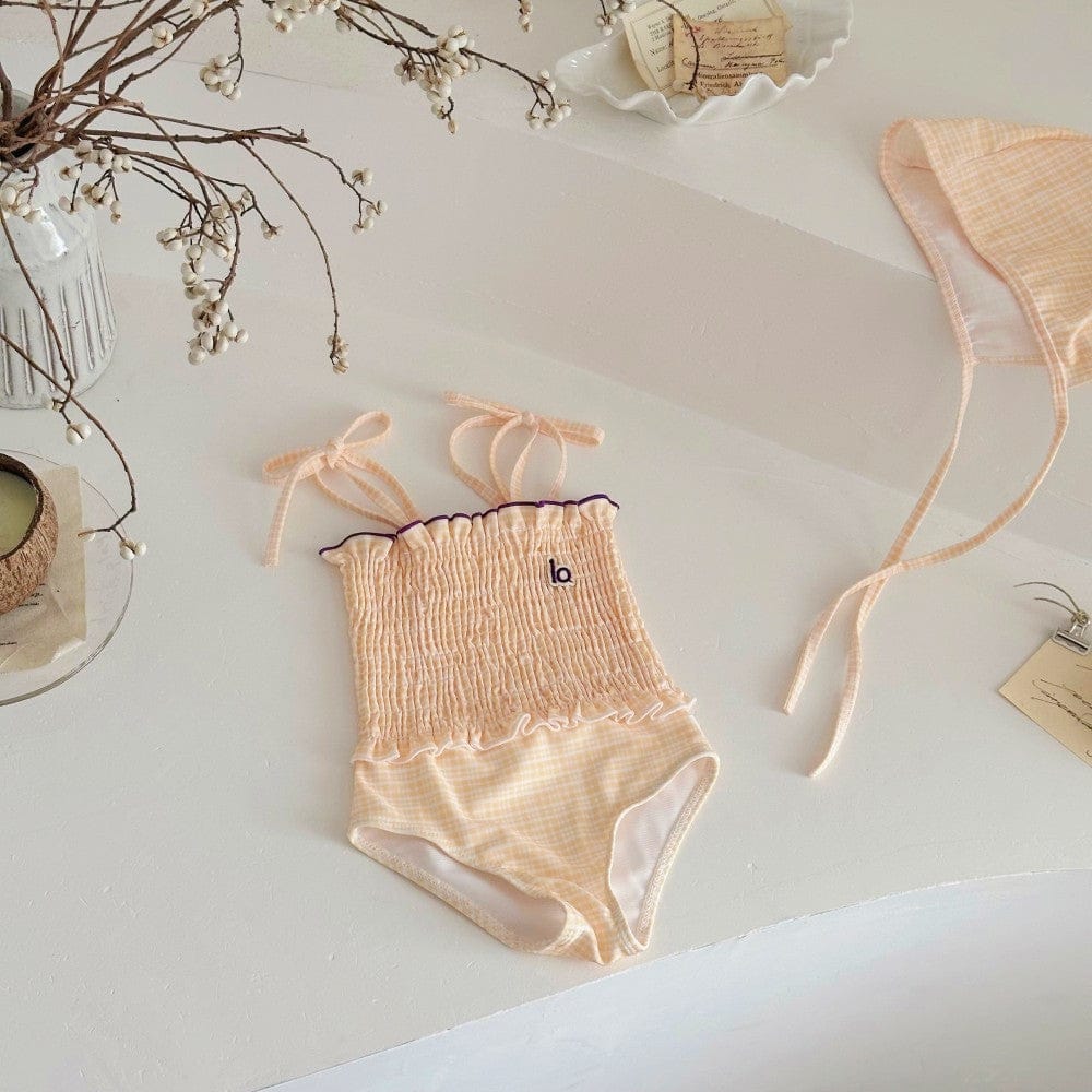 ベビー用水着 ガールズ水着 シャーリングガーリーワンピーススイムウェア【mh0010226】