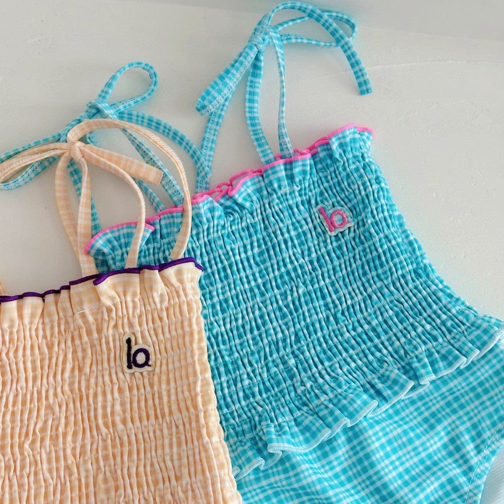 ベビー用水着 ガールズ水着 シャーリングガーリーワンピーススイムウェア【mh0010226】