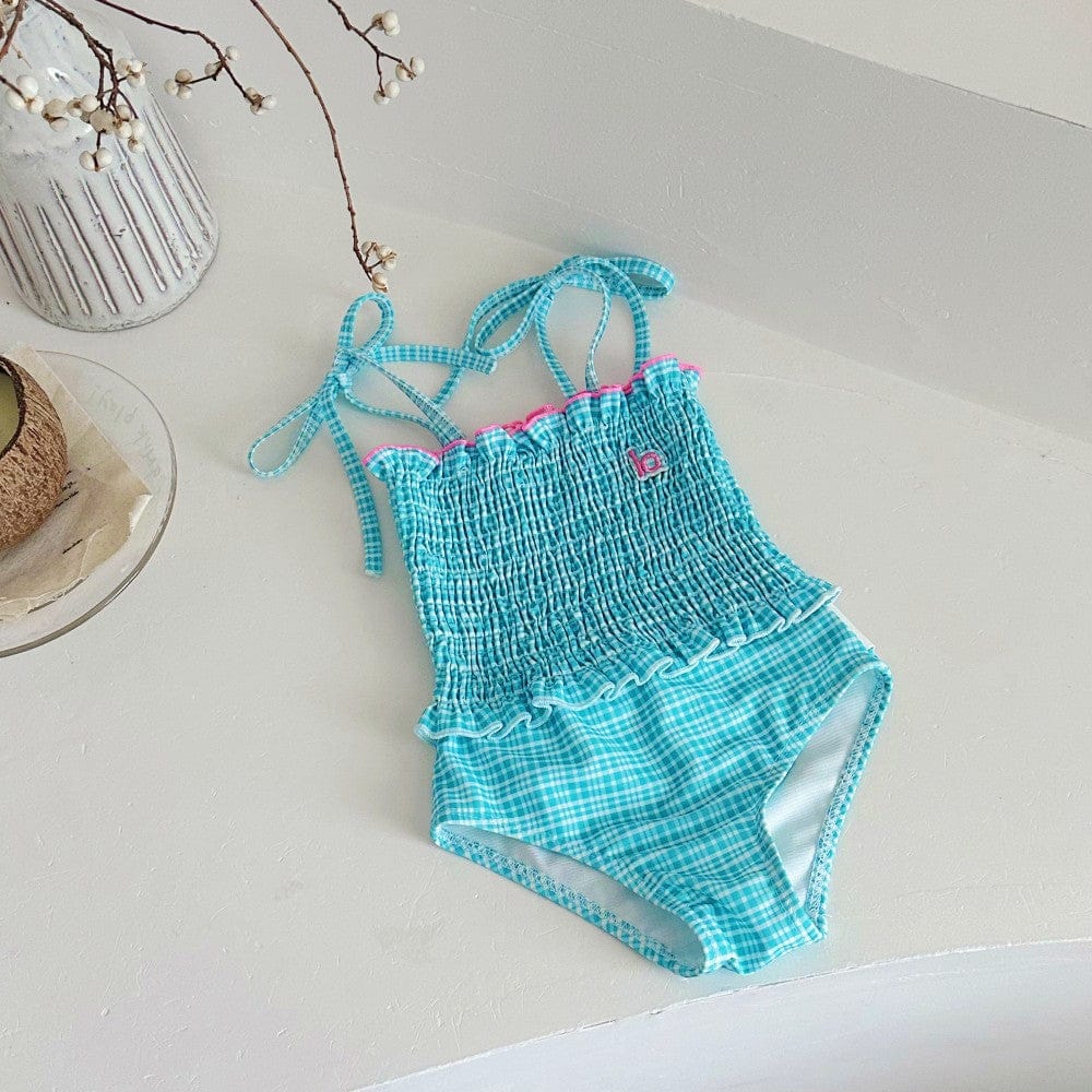 ベビー用水着 ガールズ水着 シャーリングガーリーワンピーススイムウェア【mh0010226】