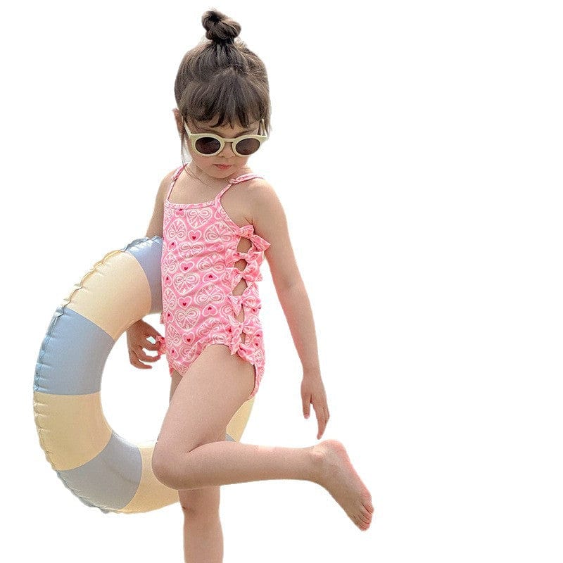 ベビー用水着 ガールズ水着 サイドリボンキャミソールワンピーススイムウェア【mh0010230】