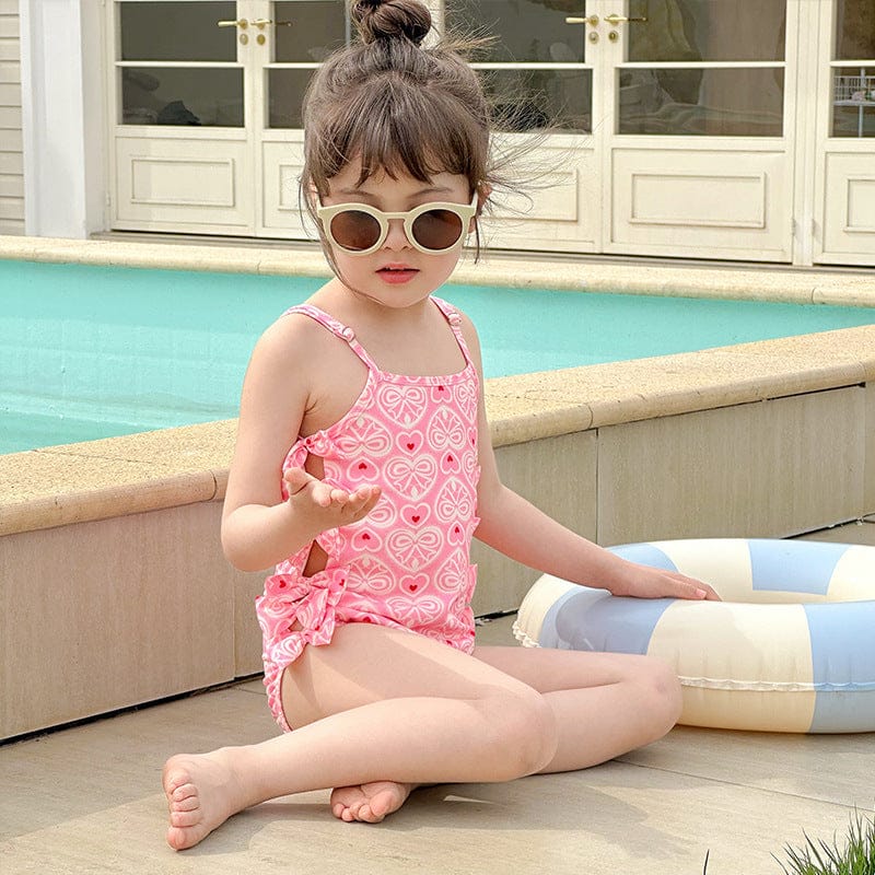 ベビー用水着 ガールズ水着 サイドリボンキャミソールワンピーススイムウェア【mh0010230】