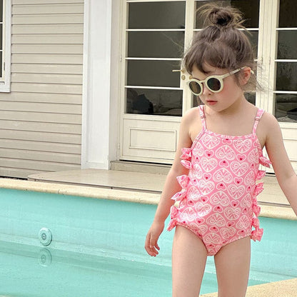 ベビー用水着 ガールズ水着 サイドリボンキャミソールワンピーススイムウェア【mh0010230】