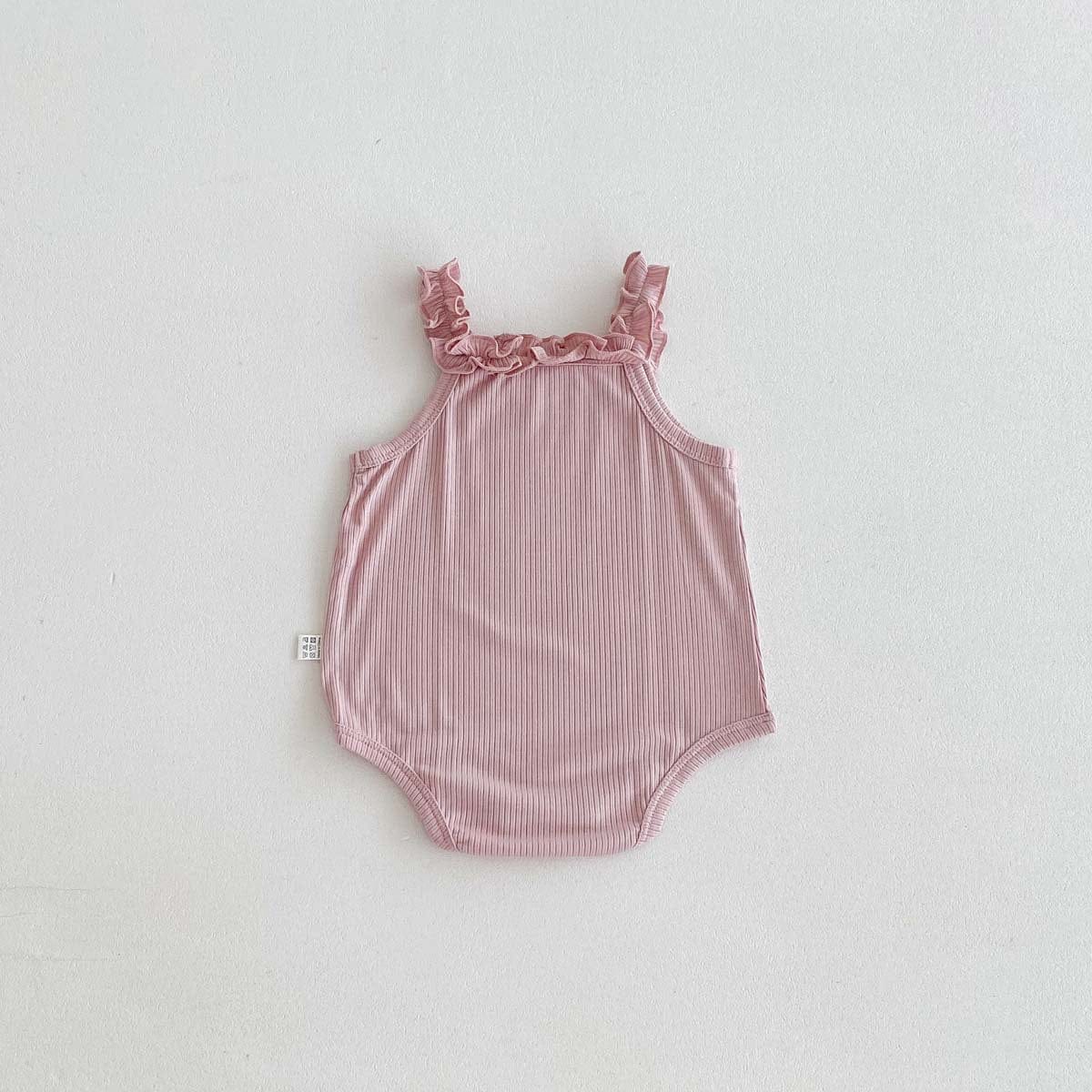 ノースリーブロンパース フリルキャミソールロンパース【mh0010305】