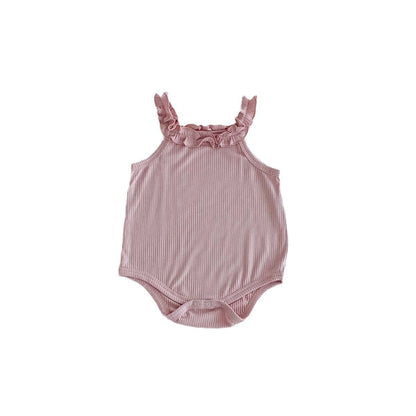 ノースリーブロンパース フリルキャミソールロンパース【mh0010305】