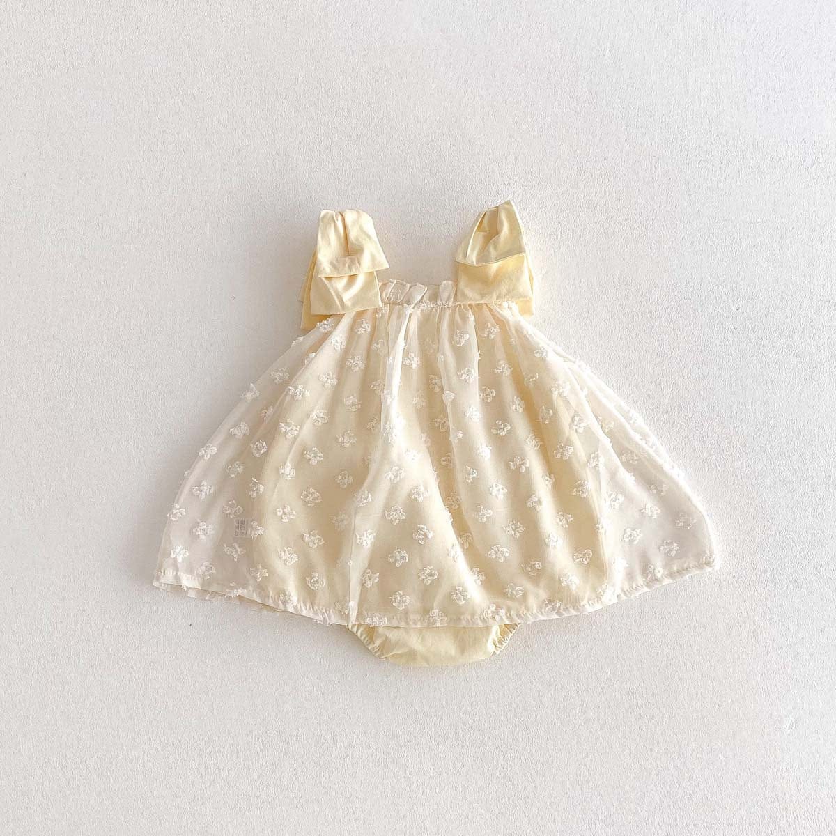 ノースリーブロンパース リボンショルダーチュールスカートノースリーブロンパース【mh0010313】