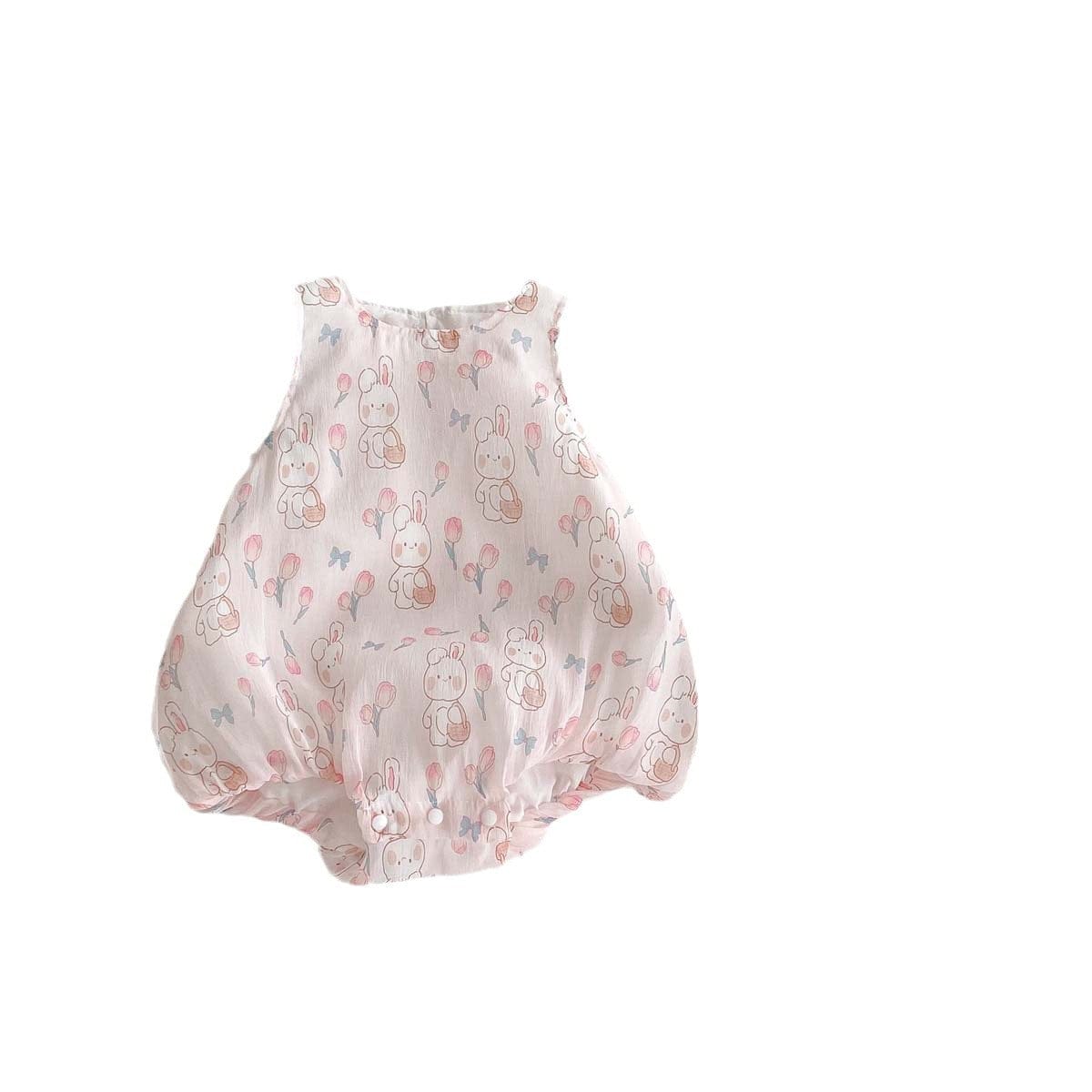 ノースリーブロンパース うさ耳襟ノースリーブロンパース【mh0010326】