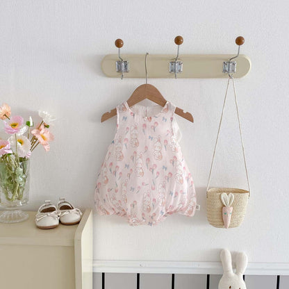 ノースリーブロンパース うさ耳襟ノースリーブロンパース【mh0010326】