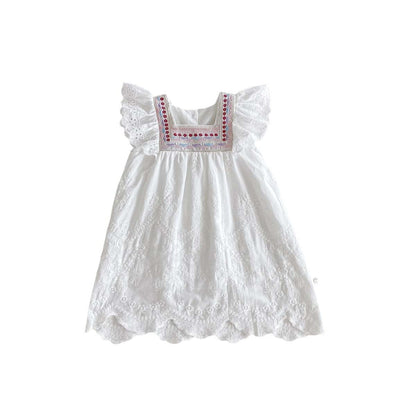 半袖ワンピース スクエアネックフリルスリーブワンピース【mh0010327】