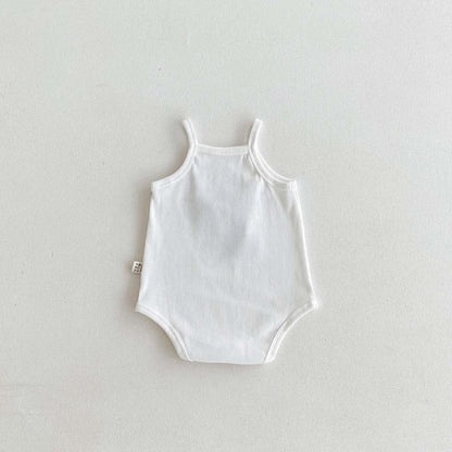 ノースリーブロンパース ベアくまリボンキャミソールボディスーツ【mh0010329】