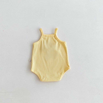 ノースリーブロンパース ベアくまリボンキャミソールボディスーツ【mh0010329】