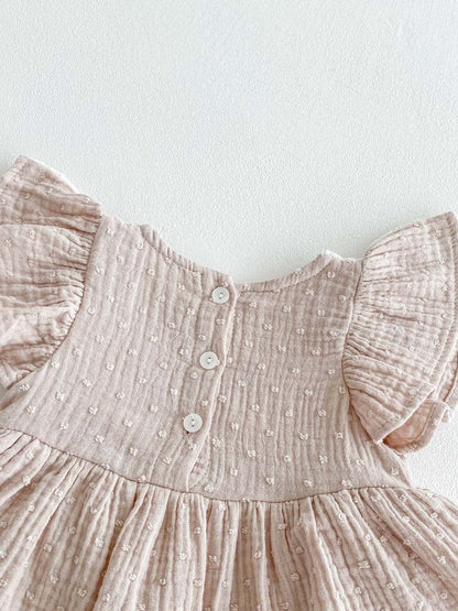 半袖ロンパース レース襟半袖フリルスカートロンパース【mh0010331】